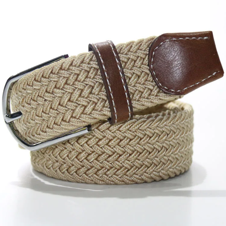 hc107 Elastic Beige Fabric Belts Children Belts