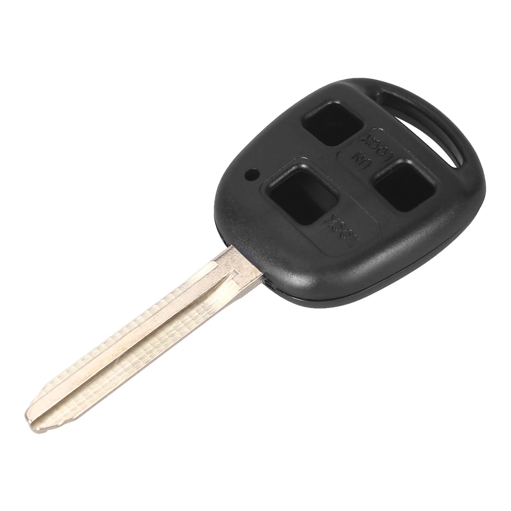 KEYYOU Replacement Blank Remote Key Shell Case For Toyota Avensis Corolla Yaris Auris 3 Buttons With Toy43 Blade