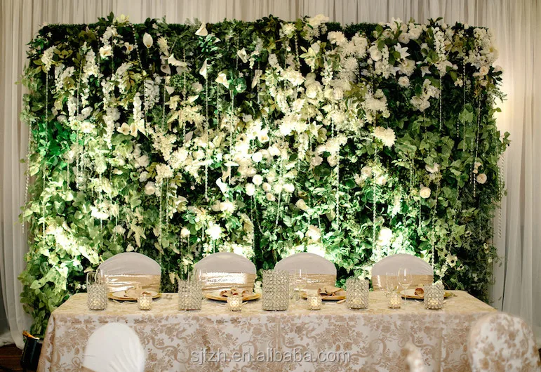 White Artificial Flower Wall With Whol Silk Rose For Wedding Artificial Flower For Wall Decoration Plastic 12 Jpg