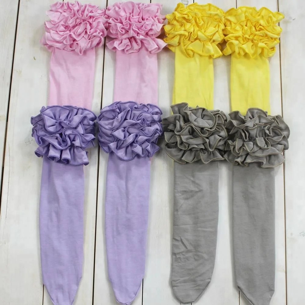 Colorful teen girl socks ruffle leggings baby girl socks  organic cotton toddler floor socks for boots  wholesale