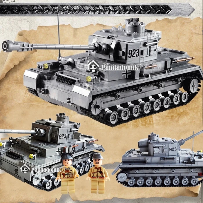 Panzer IV F2 Tank 1193pcs Building Blocks Compatible with lego Tank Educational Bricks Toys Models Building