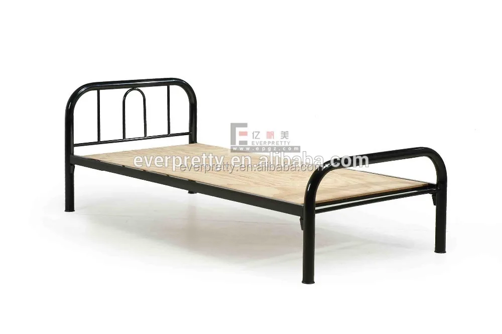 Home Furniture Iron Single Bed Metal Bed with Headboard