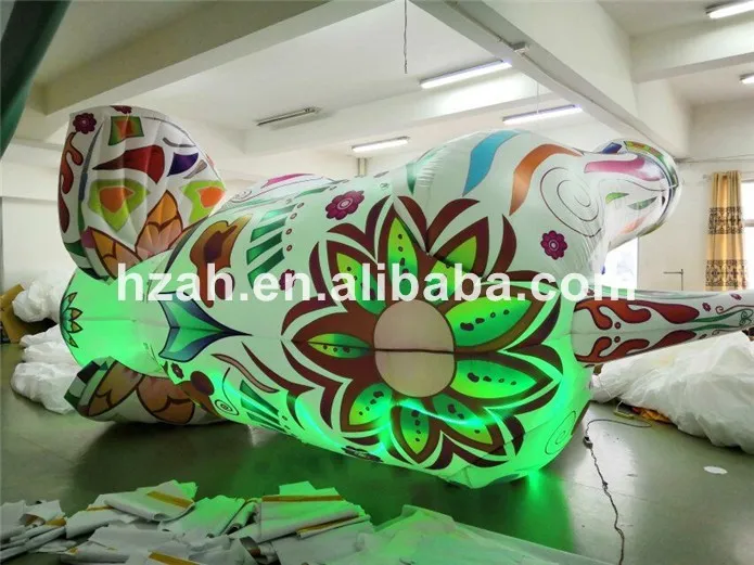 Outdoor Colorful Inflatable Elephant Mascot with Light