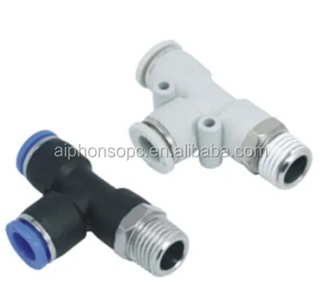 PD Ramus Tee type male Thread quick connecting Three way Pipe Fitting
