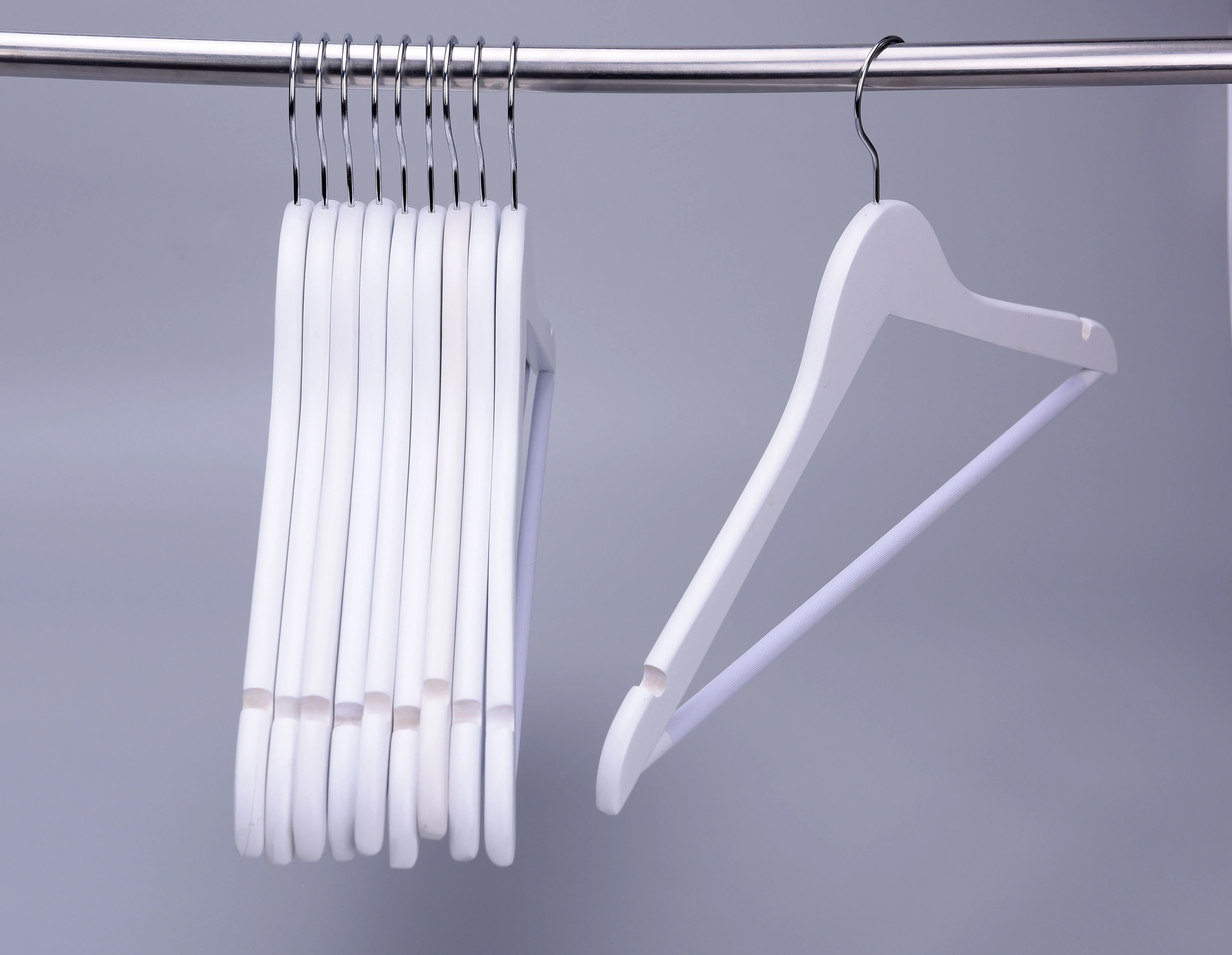 Wholesale cheap price custom wooden white hanger