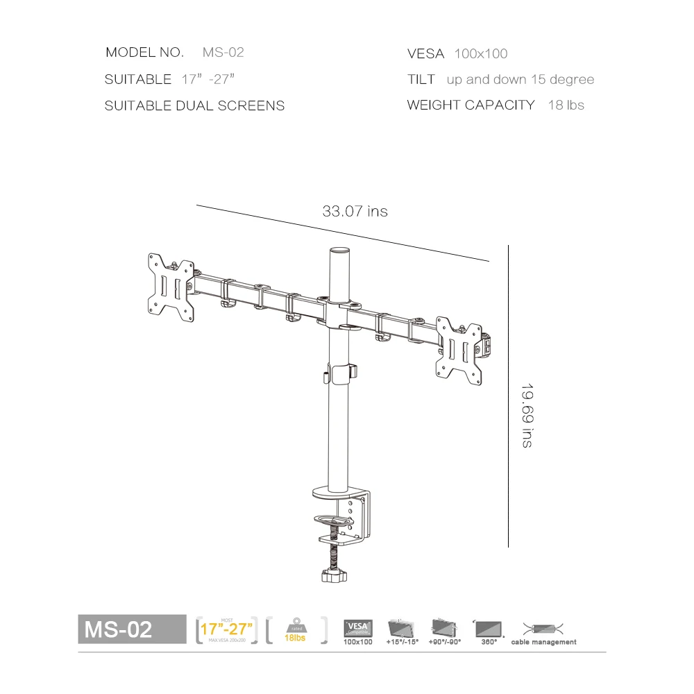 dual monitor stand monitor mount stand