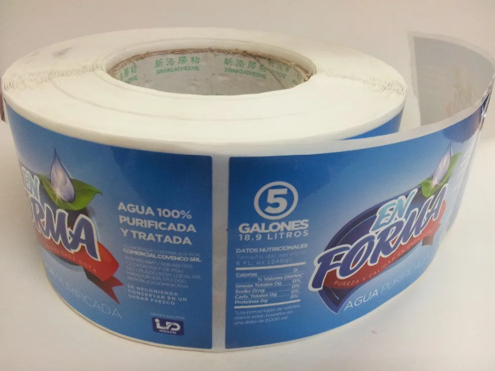 76mm vinyl core vinyl/pvc/BOPP waterproof permanent adhesive roll label sticker