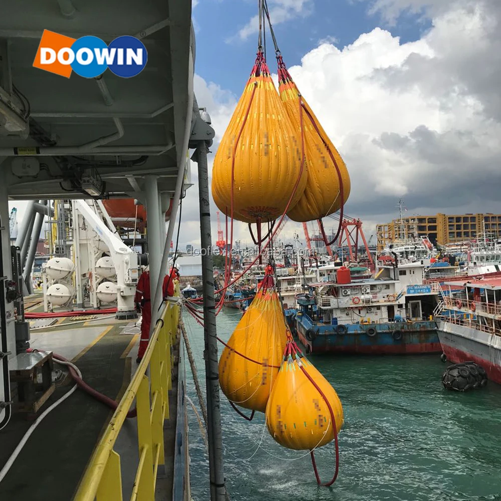 Offshore Crane And Davit Load Test Water Bag Water Bags For Rescue Boat Test
