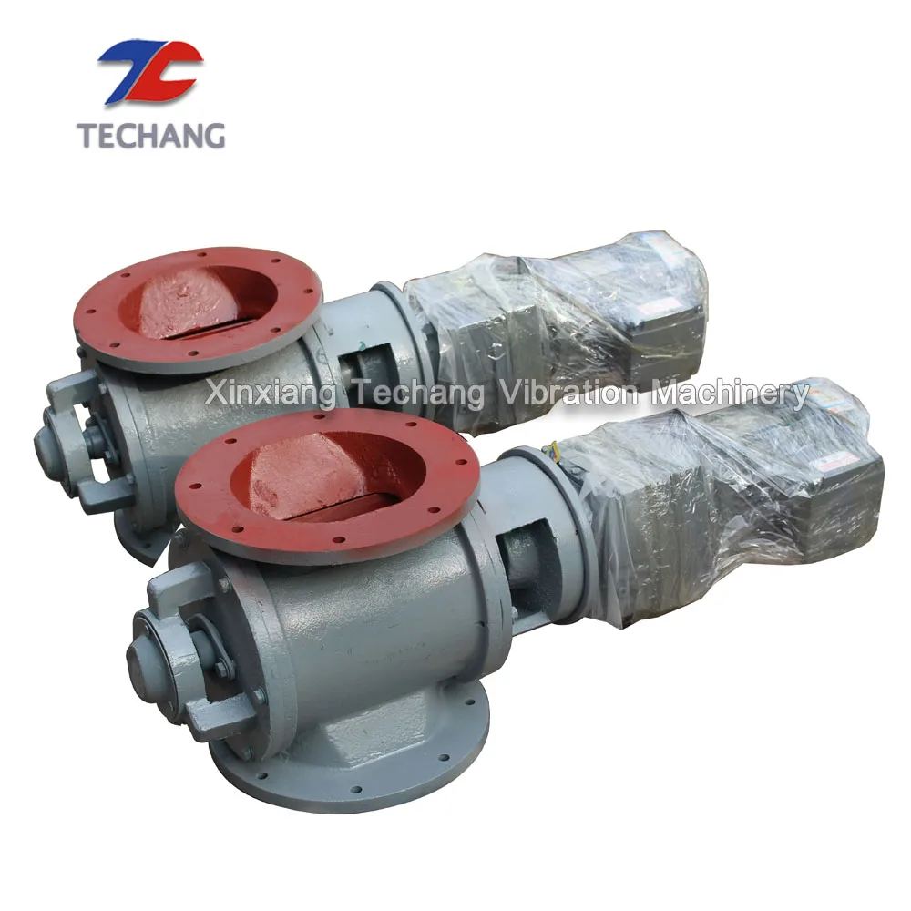 Dust rotary feeder rotary valve discharge airlock