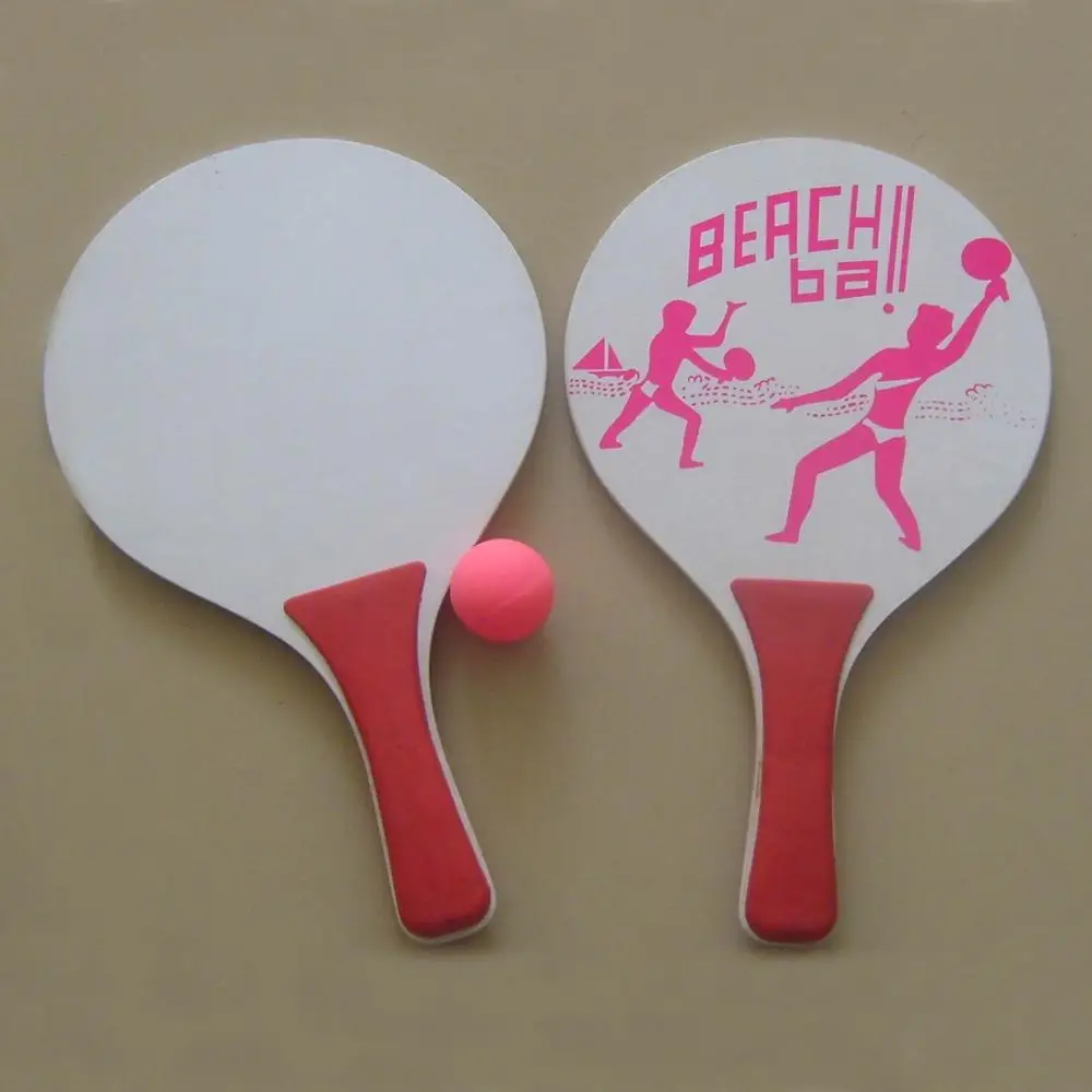 tennis rackets professional paddle ball cheap high quality Carbon wooden beach racket set