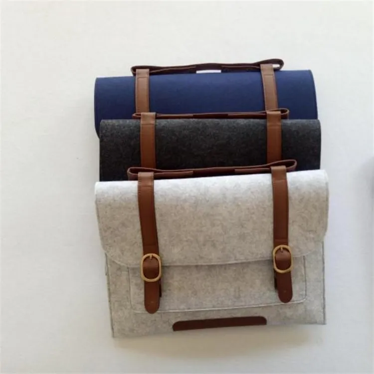 felt Briefcase Bag with Handle for Macbook 15