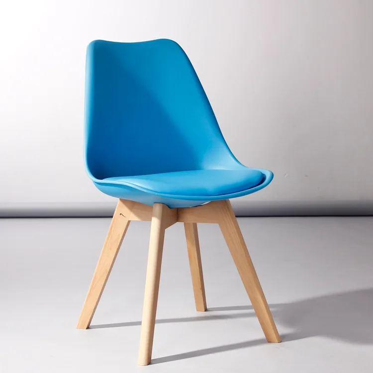 italian padded wooden chairs nordic plastic molded side chair restaurant dining modern tulip chair