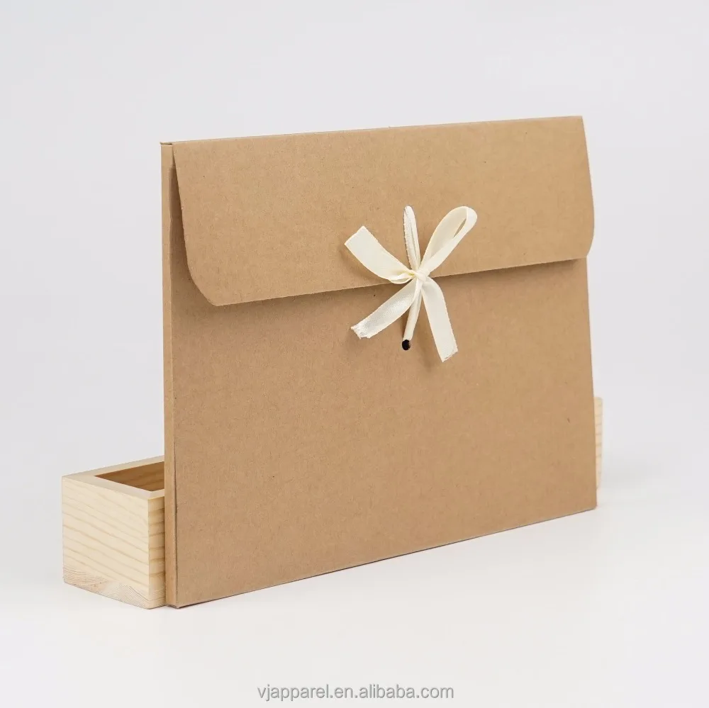 eco-friendly kraft paper box envelope with customized colorful logo