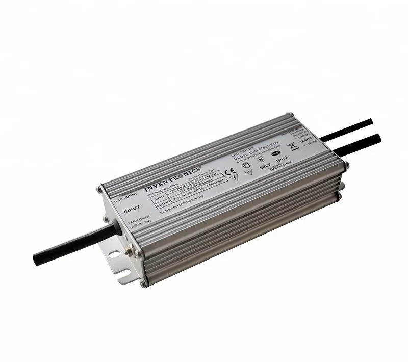  EUG-075S105DV Inventronics 75 Вт IP67 70-1050mA 36 ~ 107Vdc широкий регулируемый настоящий светодиодный драйвер затемнения производители