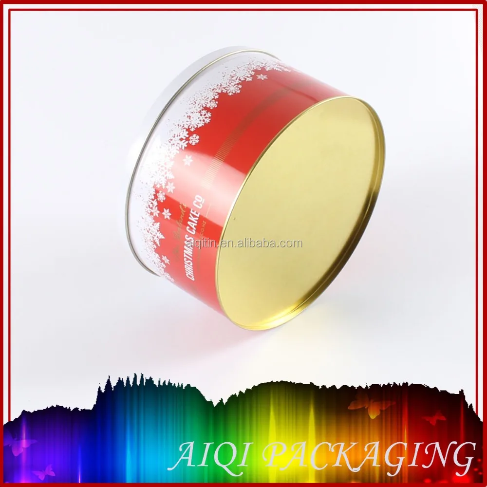 
decorative tin box for cookies/big round tins/food/candy metal tin box packaging 