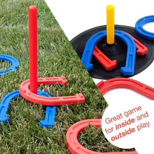Rubber Horseshoe Set - Indoor Outdoor Games Safe for Children