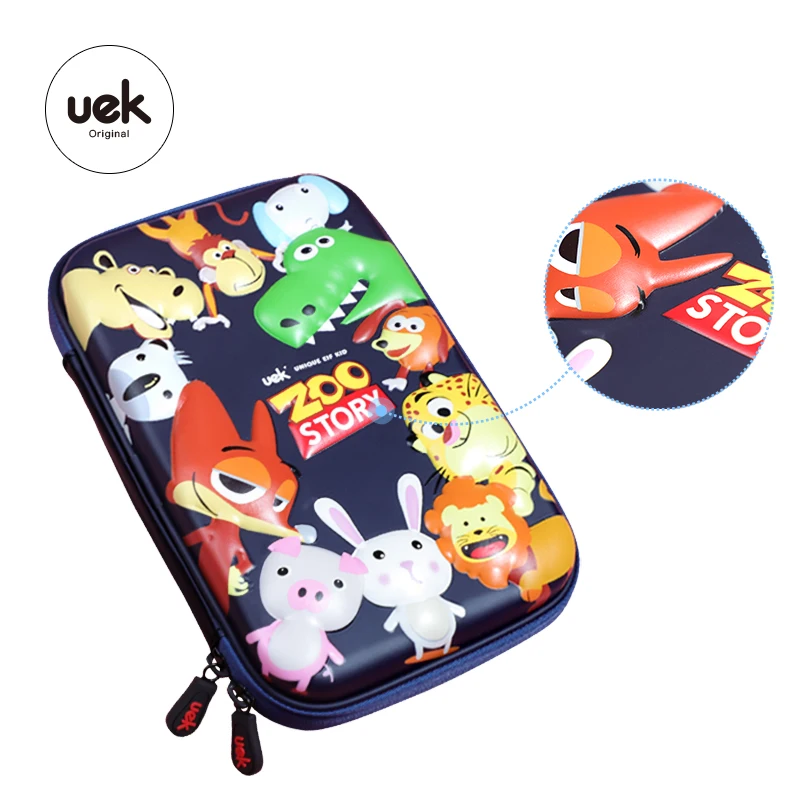 UEK Stationery Kids for school Eva wholesale 3D ZOO pencil case children