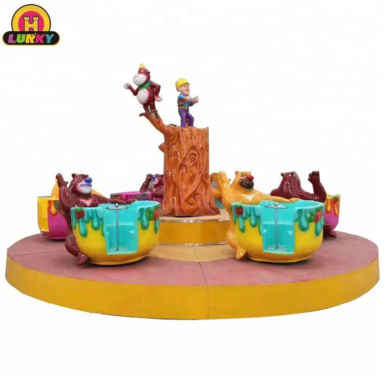 Amusement rides playground equipment china fun games manufacture kids rotating coffee cup rides for sale