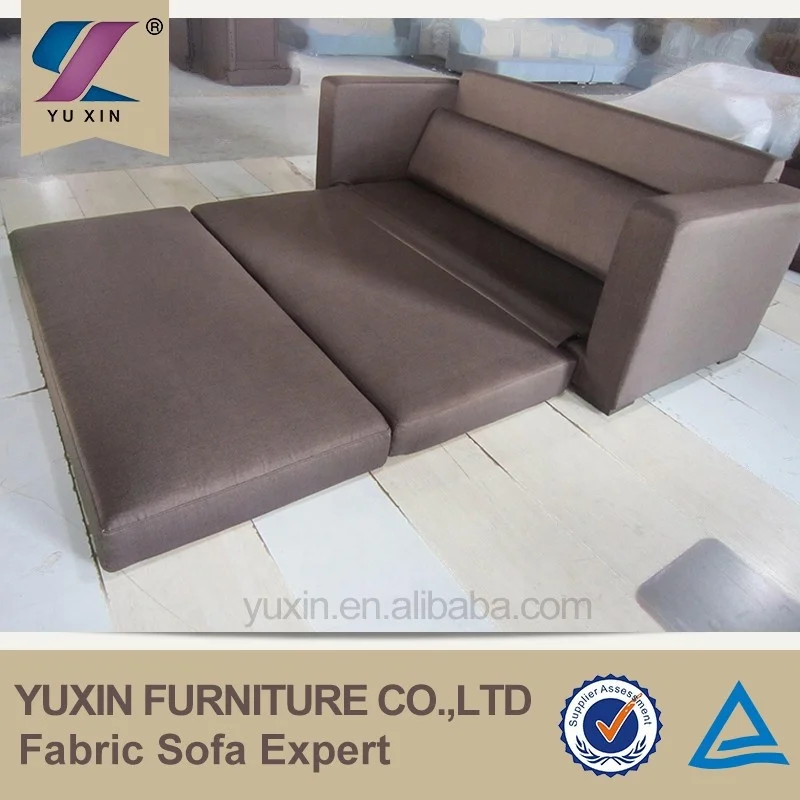 Adjustable Modern Folding Sofa Cum Bed Single Size Brown with Functional Cube Upholstered Mattress for Home Hotel sofa bed