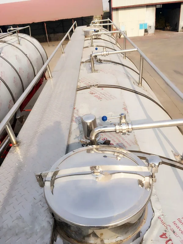 Food grade milk  water Aluminum Carbon Steel tanker edible Silo trailer Liquid Fuel Carrier trailer
