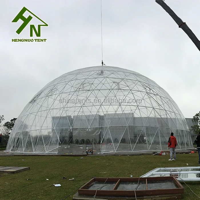 Modern wind-resistant and anti-seismic prefab geodesic dome for sale