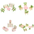 Wooden Delicate Dollhouse Furniture Toys Miniature Three dimensional Jigsaw Puzzle For Kids Children Pretend Play Dolls