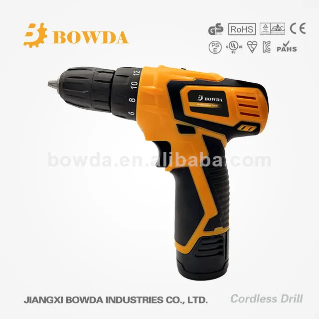 12V lithium battery dc motor electric cordless drill