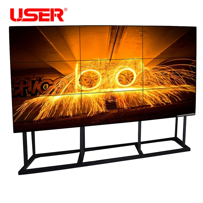 3x3 Full video wall 46 inch seamless seamless wall mounted LCD Display best digital signage screen for advertising