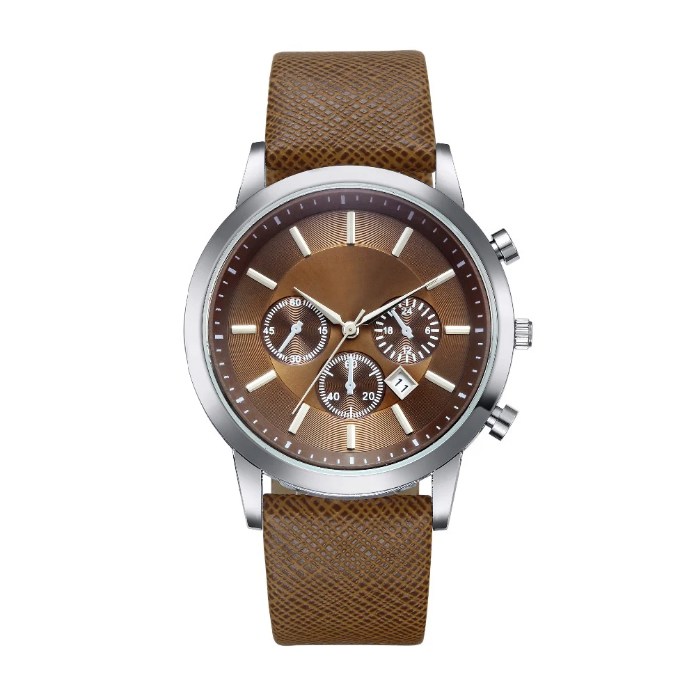 Montre Homme New Luxury Men Watches Super Soft Leather Watch Clock Men Quartz Wristwatches