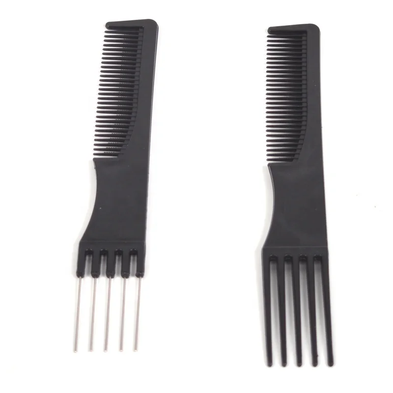 Wholesale 10pcs set black Hair Stying Hair Salon Tools Hairdressing Brush Comb Set