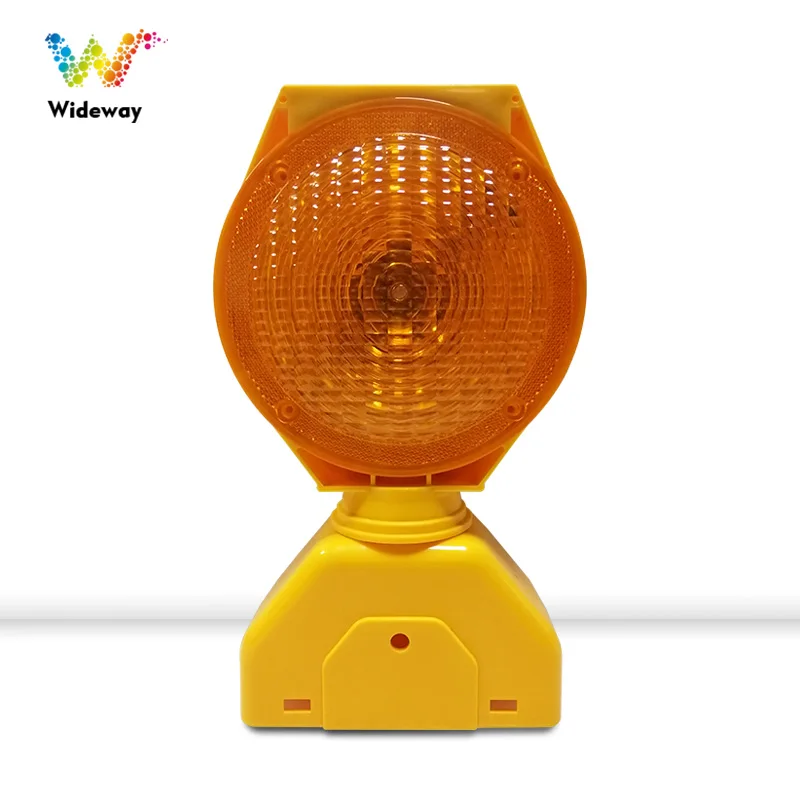 
10 Years Factory Solar Warning Light Amber Flashing Strobe Lamp Road Safety Barricade Light 