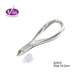 Щипцы для педикюра с крючком, резак для педикюра из нержавеющей стали с пластиковой крышкой