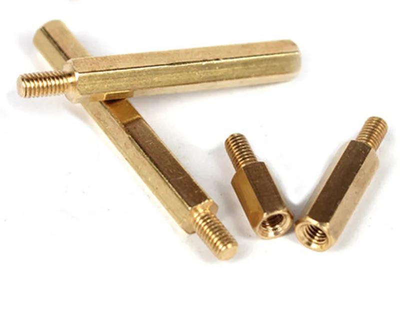 Factory price M2 M3 M4 M5 brass hex male female standoff