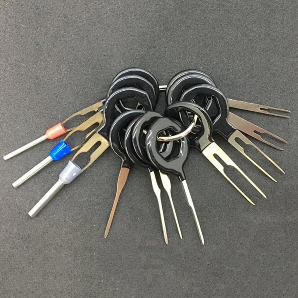 11pcs Automotive Plug Terminal Remove Tool Set Pin Extractor Electrical Wire Crimp Connector Puller Release
