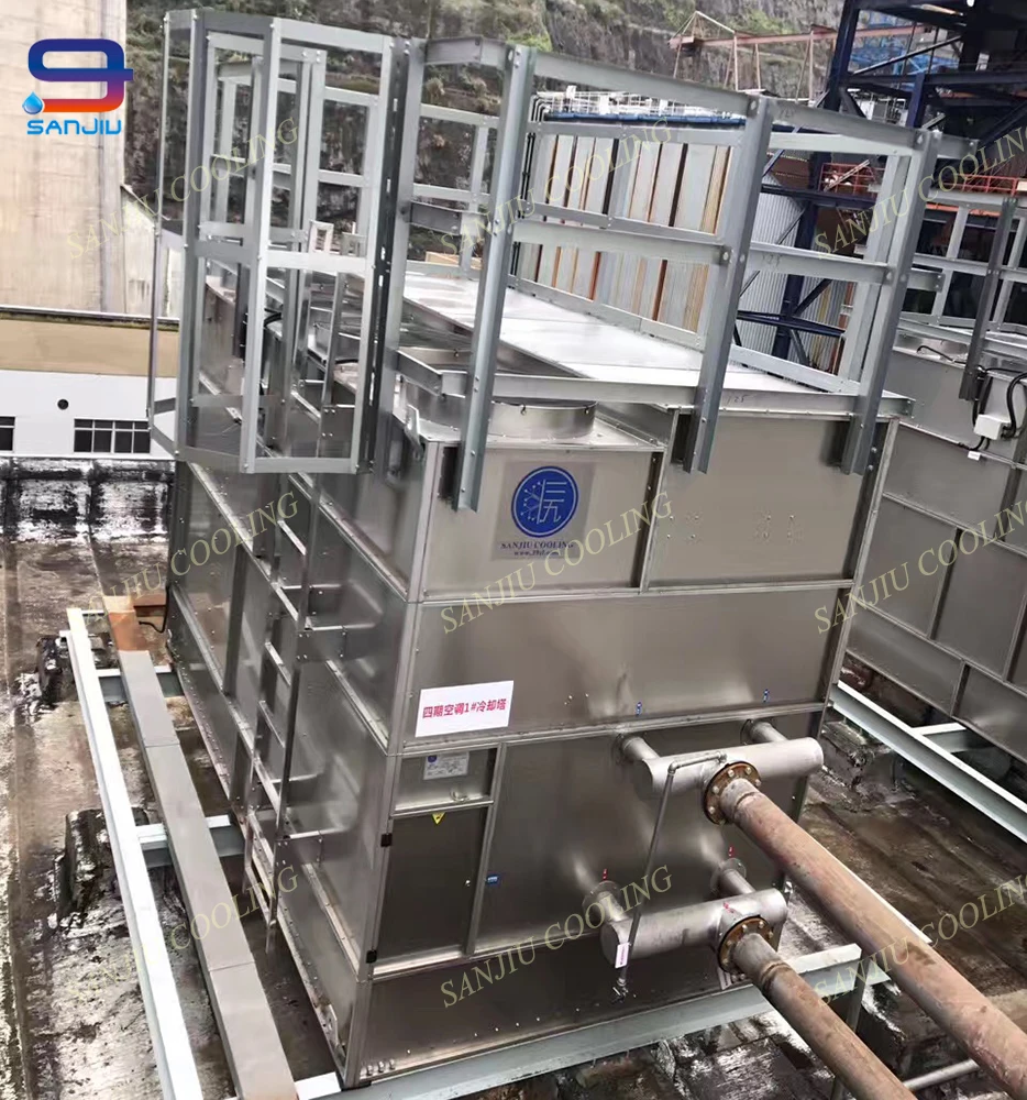 Stainless Steel Closed Cooling Tower with Ladders and Safety Guard