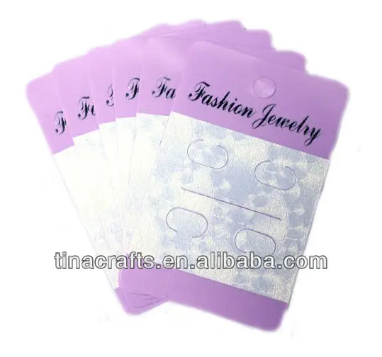 Pink PVC earring card