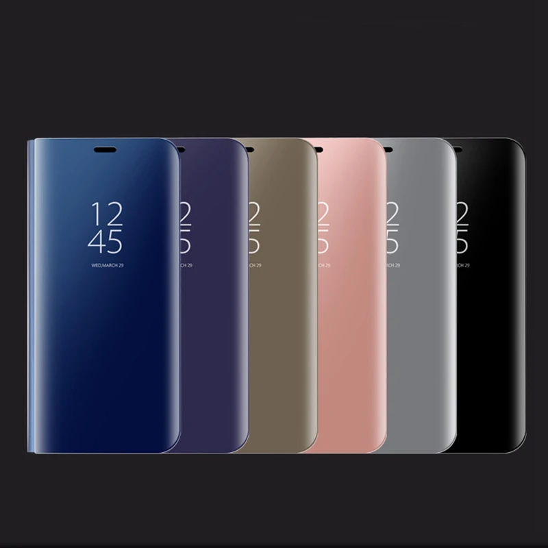 Smart View Mirror Leather Flip Stand Case Cover for Huawei Mate 8 Mate9 Pro