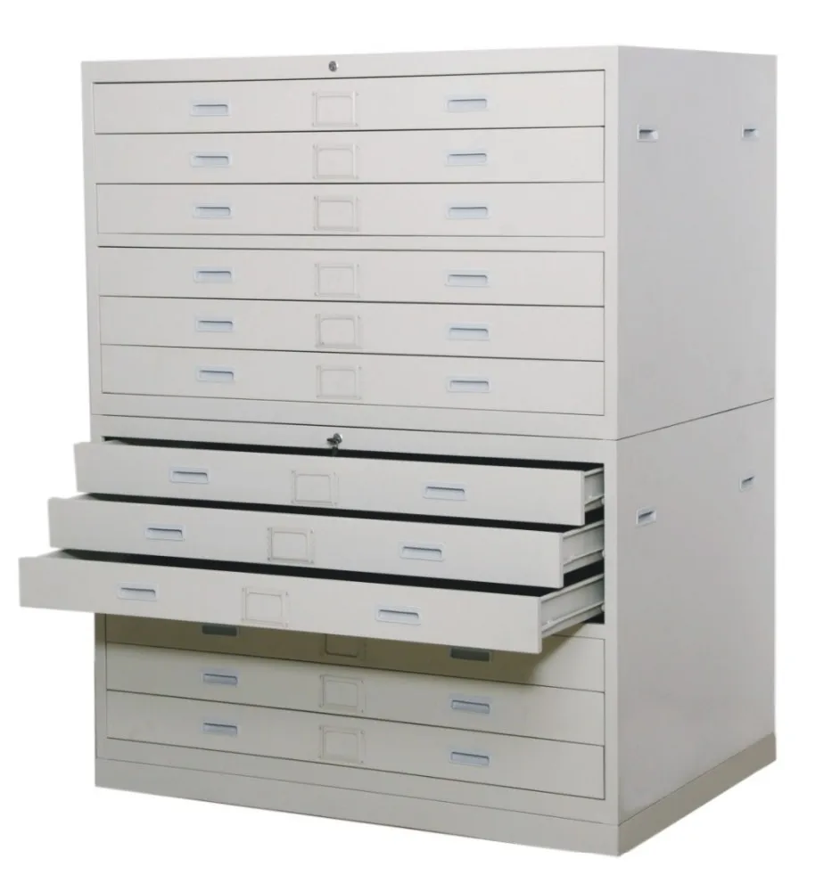 space saving steel drawer map cabinet