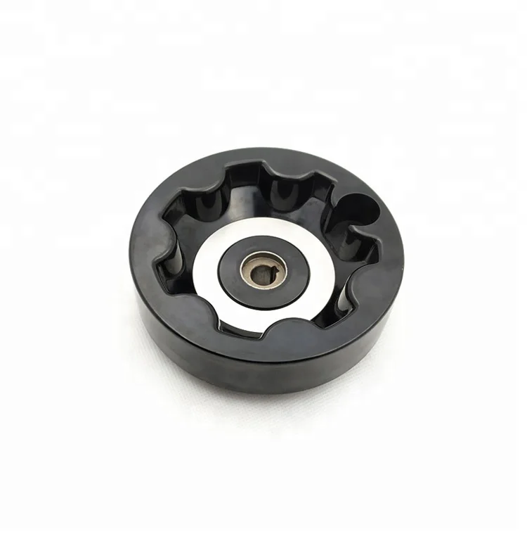 Hot sale black M8 valve aluminium corrugated handwheel