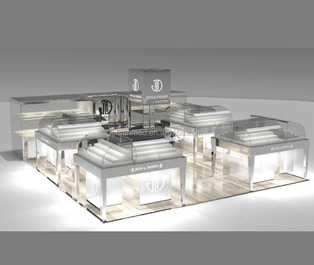 OEM/ODM Customized Jewelry Display Showcase Jewelry Mall Kiosk