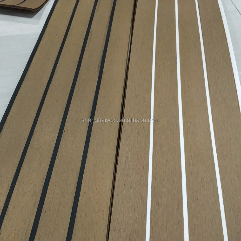 sanding pvc soft flooring for boat with black stripe