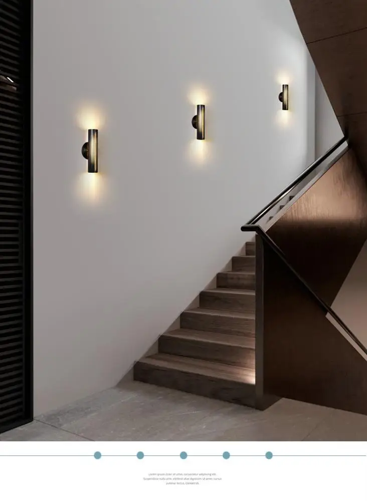 Aisle lights room hardware wall light sofa bedside bedroom designer model room wall lamp