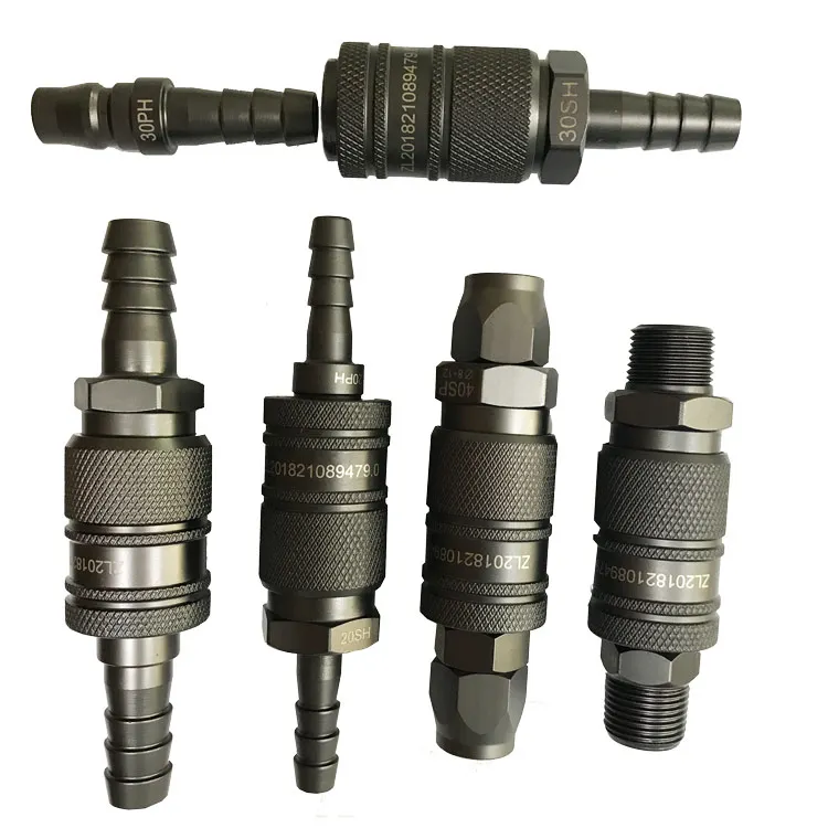 High Grade Steel 12L15  Quick Coupler For Hose Tube Pneumatic Quick Coupling