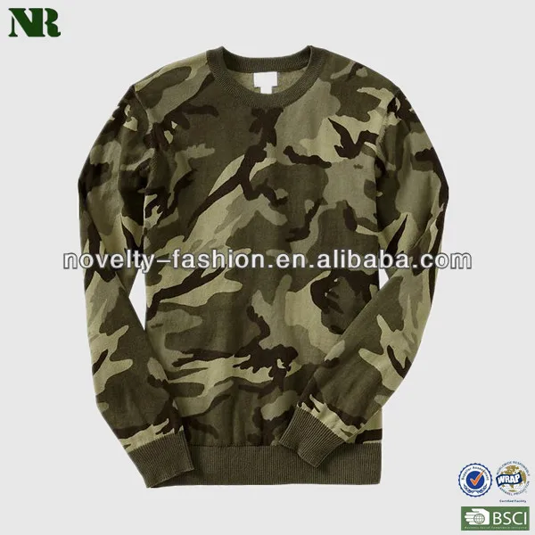 
Камуфляжный свитер в стиле милитари 