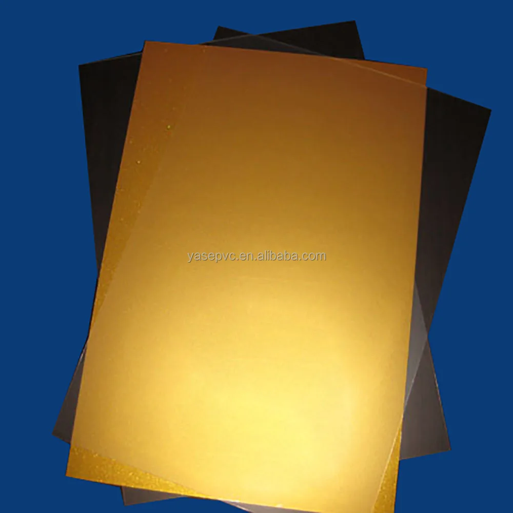 Plastic Gold PVC card No-Laminating PVC Material A4 size 50pcs/pack