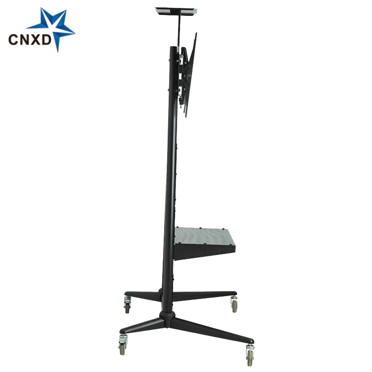 70 inch Glass TV Trolley Stand with Mount TV trolley on Wheels TV Rack CART