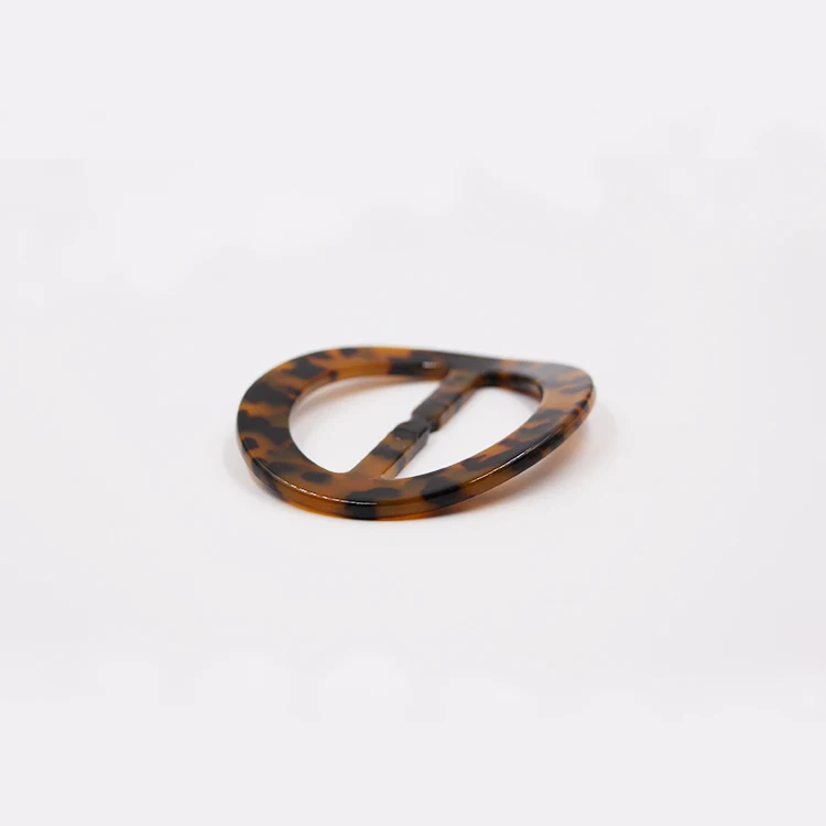 Fashion Round Resin/Acrylic tortoiseshell Adjustable belt rings Buckles For Belt garment clothing coat shoes bags handbags