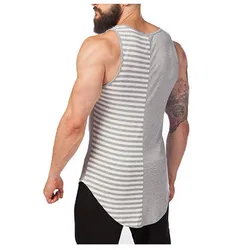 2020 New Mens Gym Singlets Stripe Fitness Singlets Gym Stringer Mens Stringer Tank Tops Stringer Vest Tank Top Men