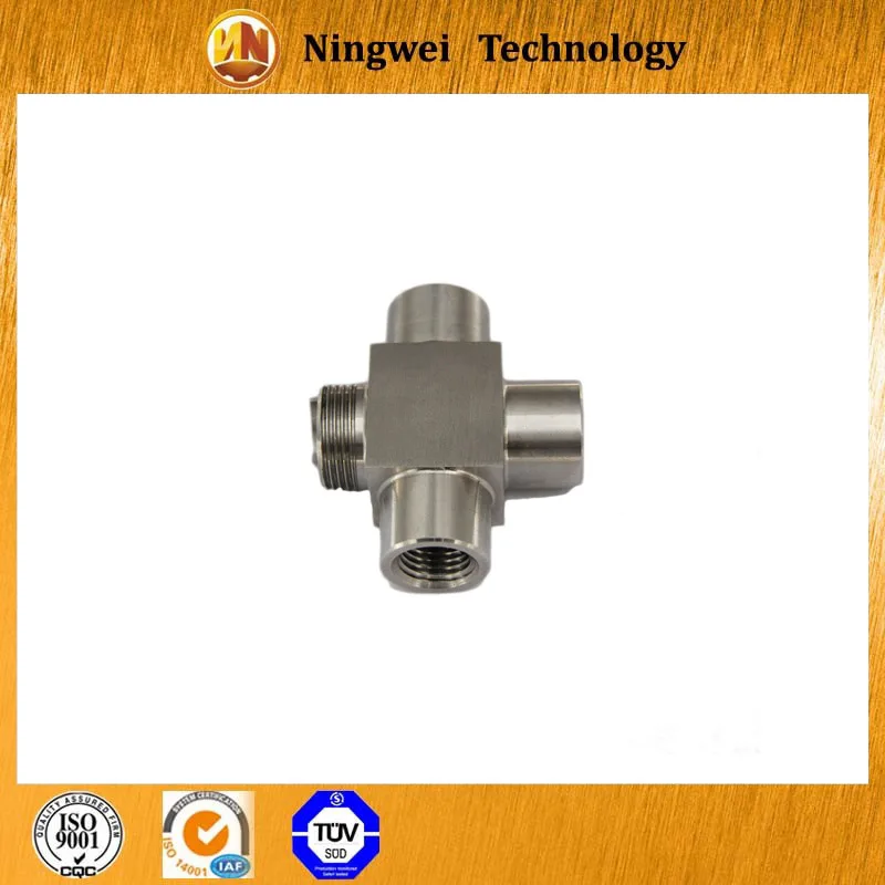 Sus304 stainless steel precision casting/machining/tee joint