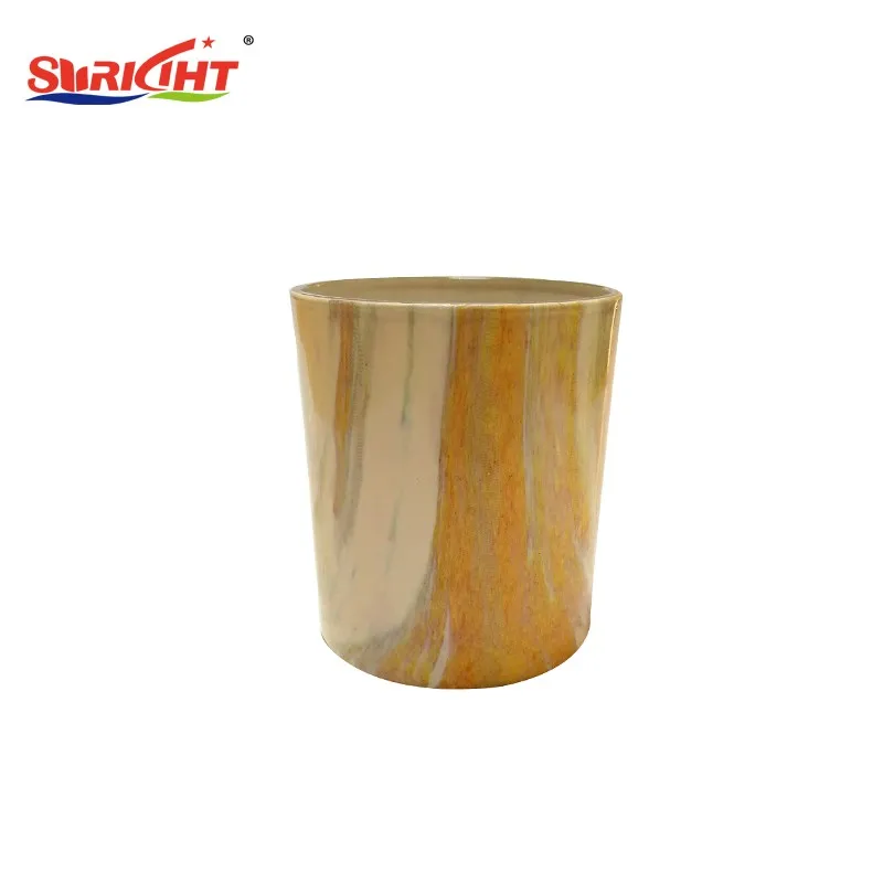 China High-end Custom Solid Opaque Matt Pink Color Painted  Glass Candle Jar ,candle vessel holder